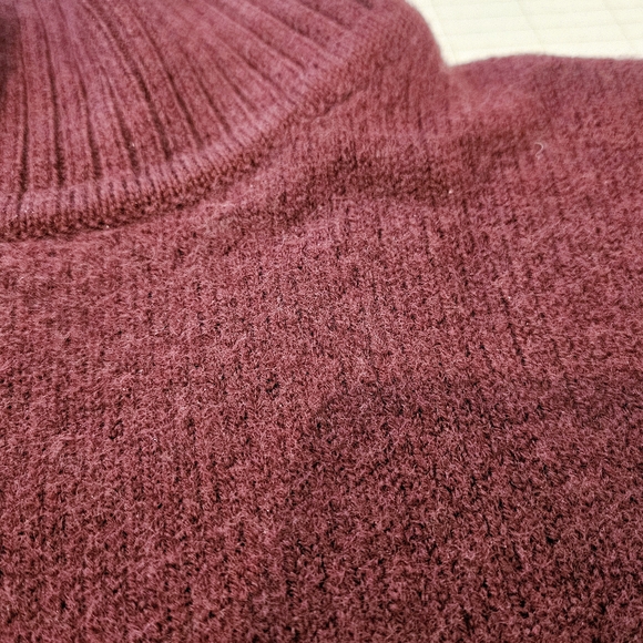 100% Merino Whool | Halston Heritage Rich Red Turtleneck Sweater - Picture 2 of 5